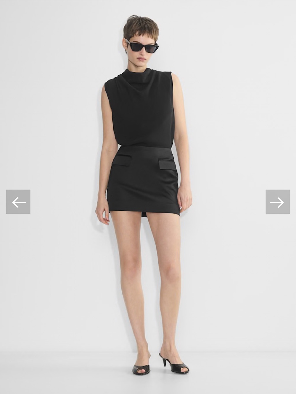 Aritzia Babaton Stationery Satin Skirt